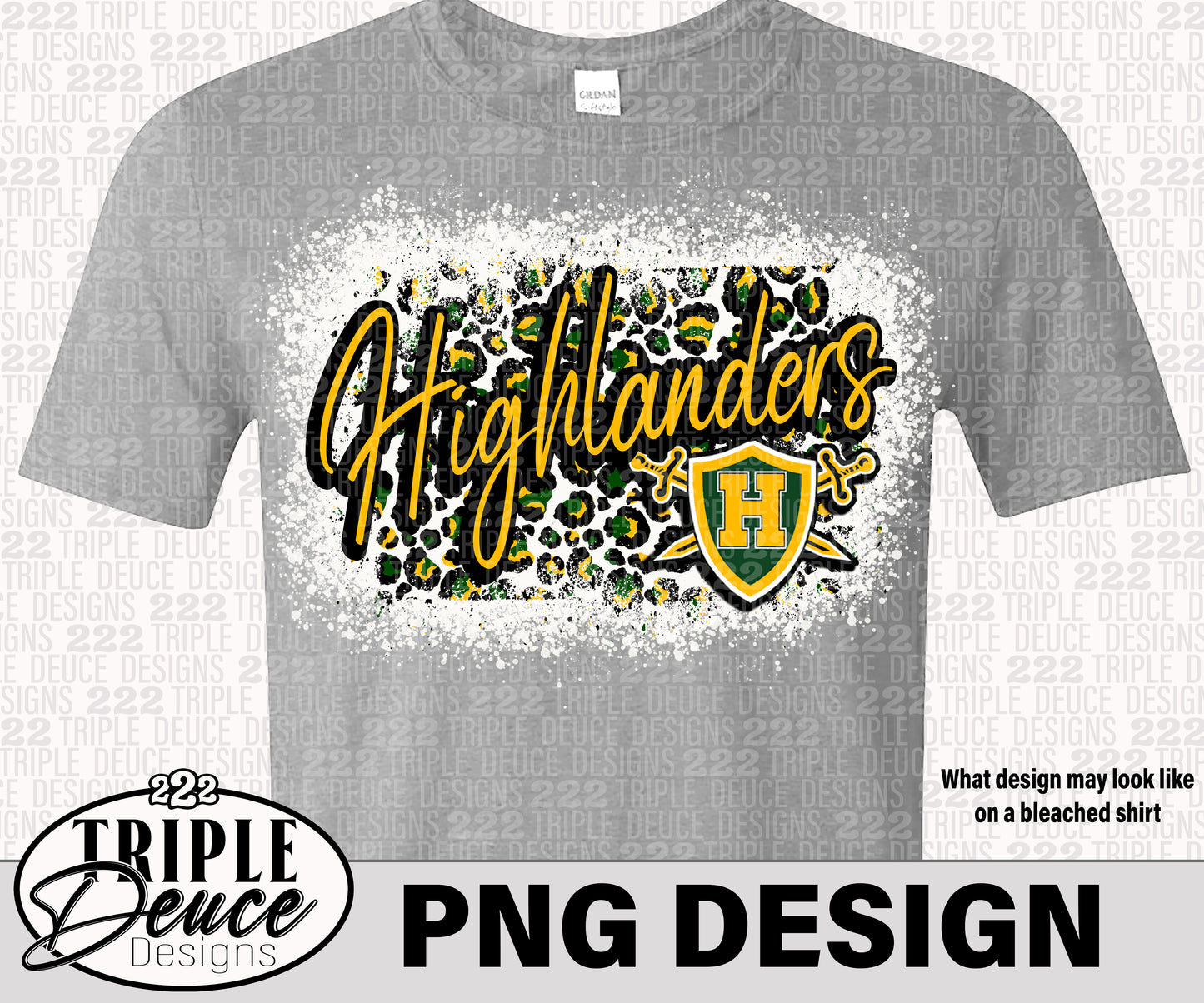 Huntington Highlanders Green-Gold PNG Design