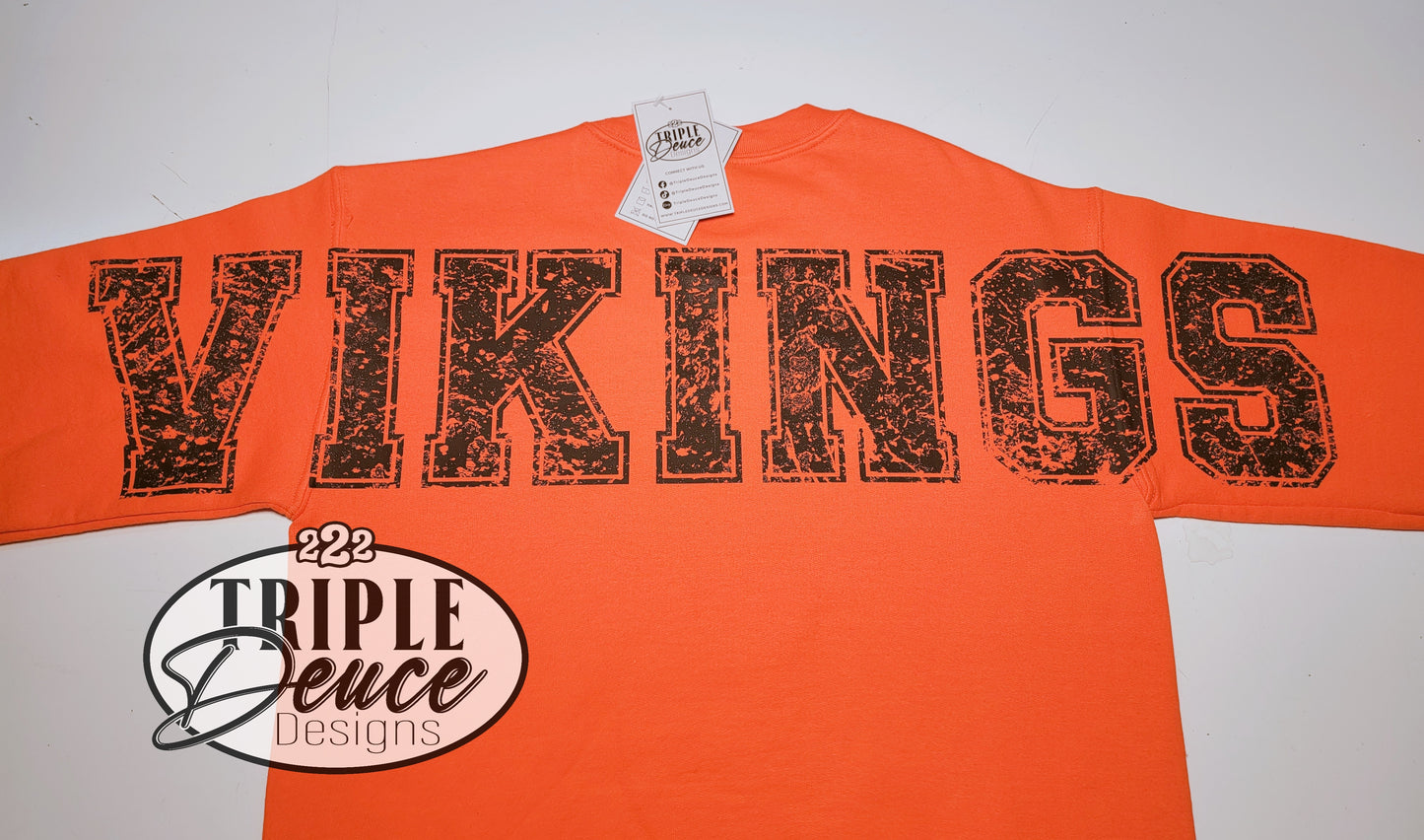 Vikings Oversized Letters Crewneck