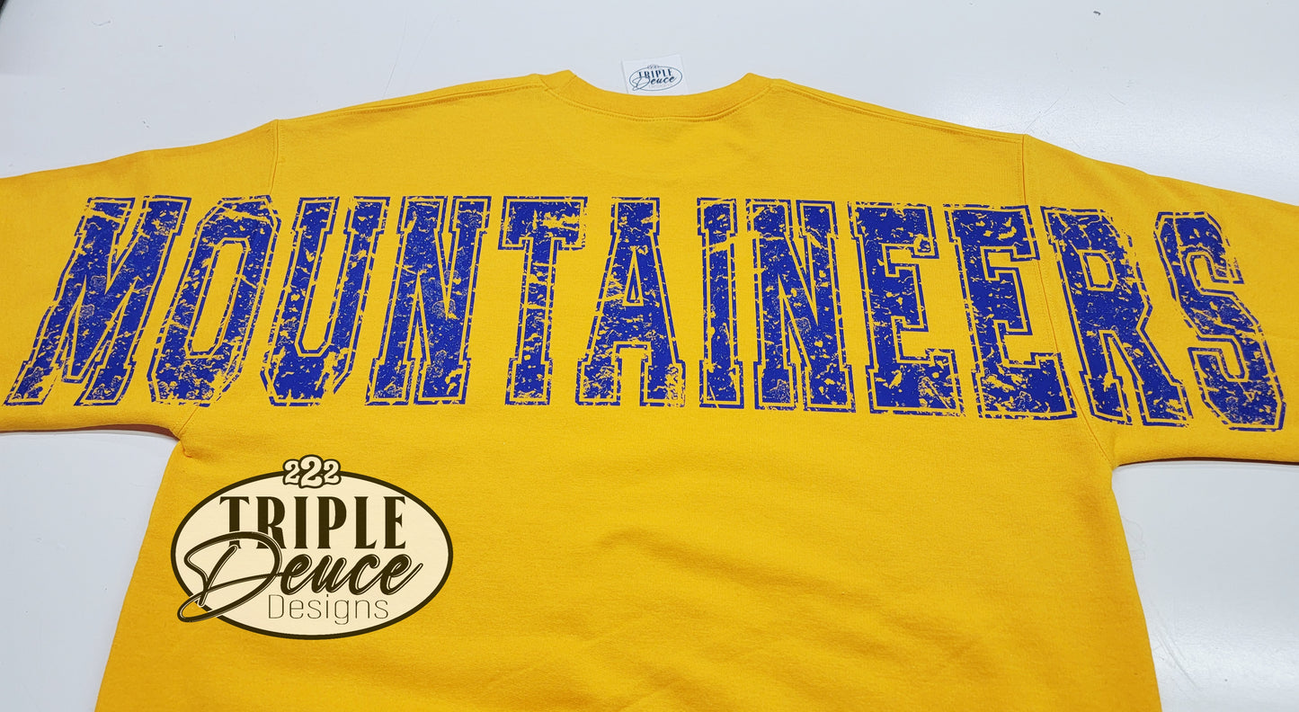 Mountaineers Oversized Letters Crewneck