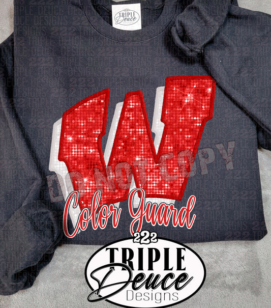 Wayne Pioneers Color Guard Crewneck Sweatshirt School Spirit