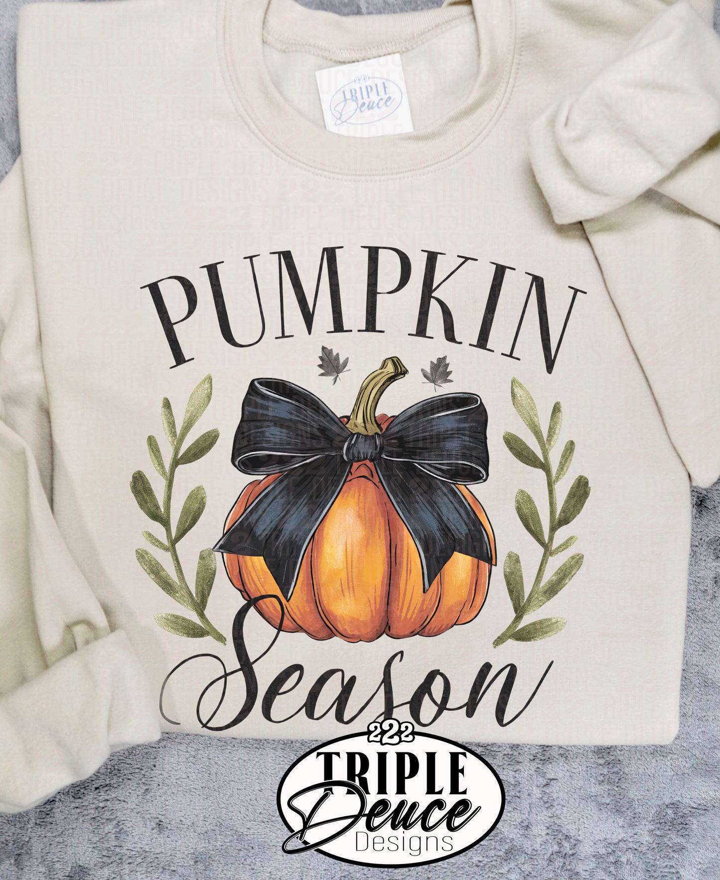 Fall Pumpkin Season Black Bow