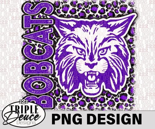 Dimmit Bobcats - Purple - PNG Designs