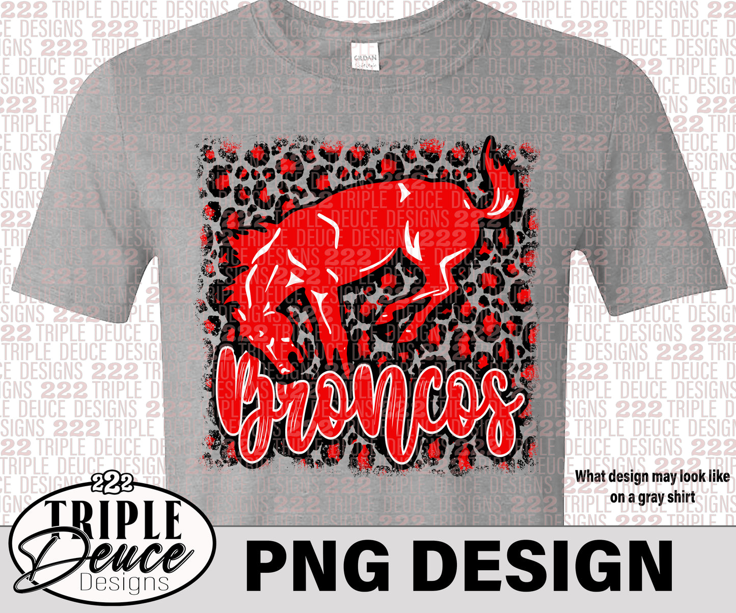 ODessa Broncos Red PNG Design