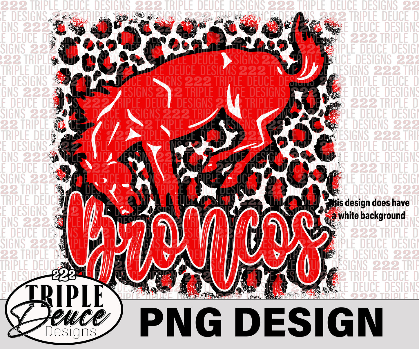 ODessa Broncos Red PNG Design