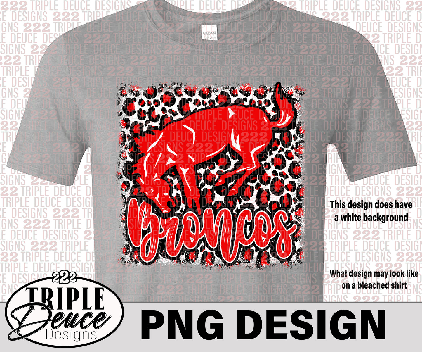 ODessa Broncos Red PNG Design