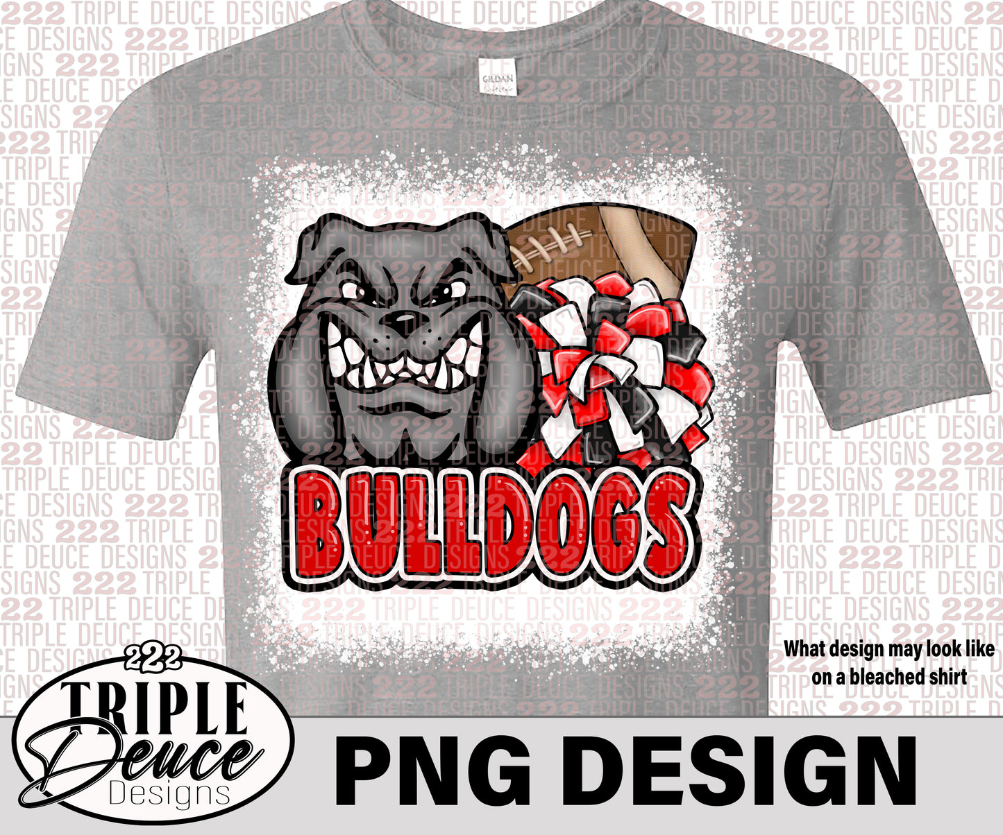 LC Bulldogs Mascot-Red PNG Design