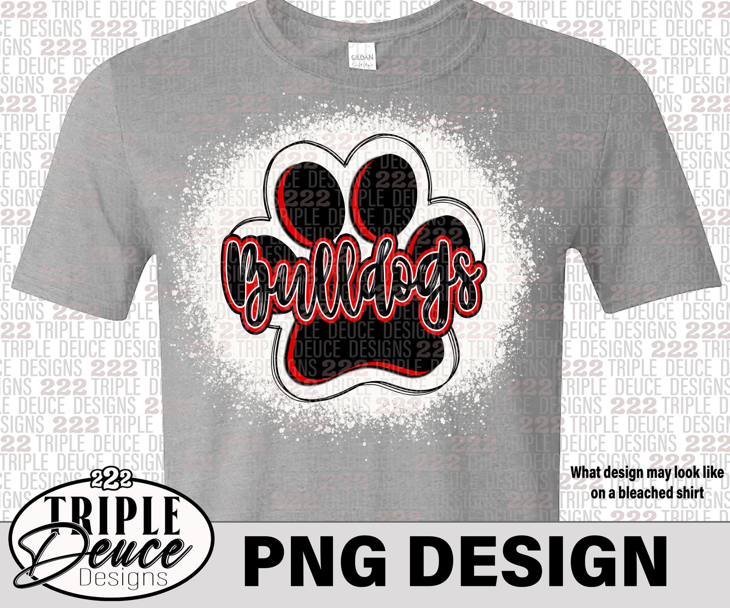 LC Bulldogs Mascot-Red PNG Design