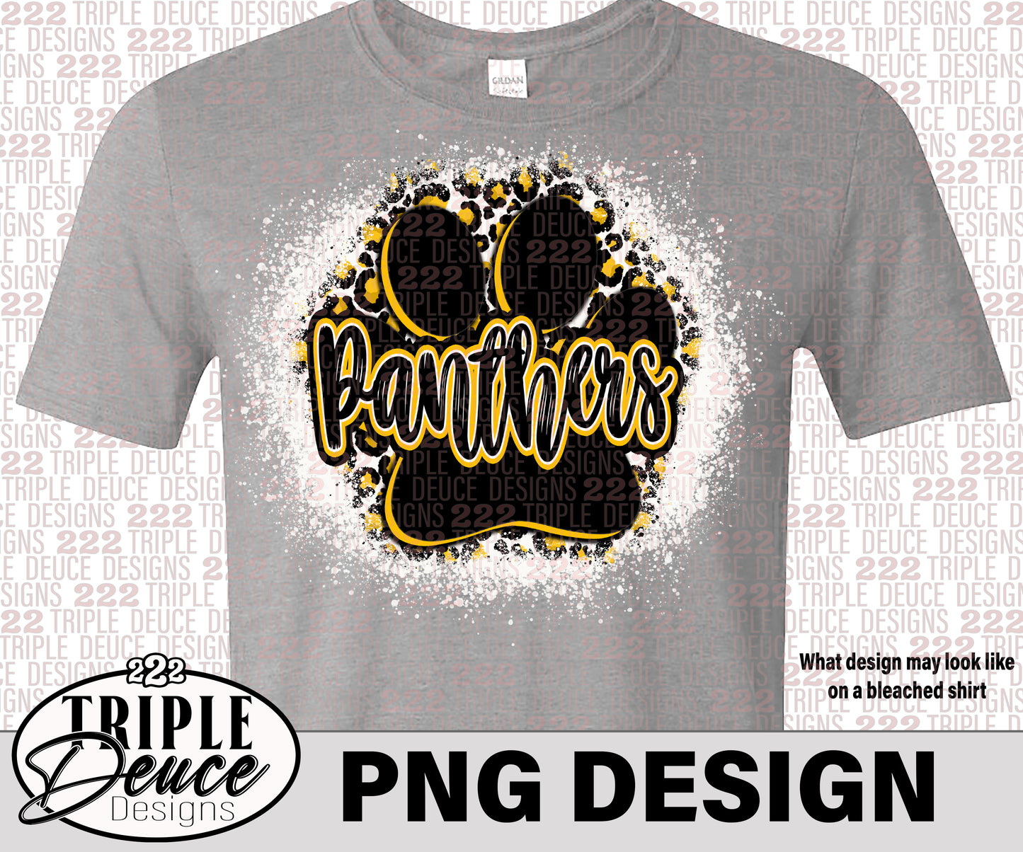 Panthers Pawprint Gold PNG Design