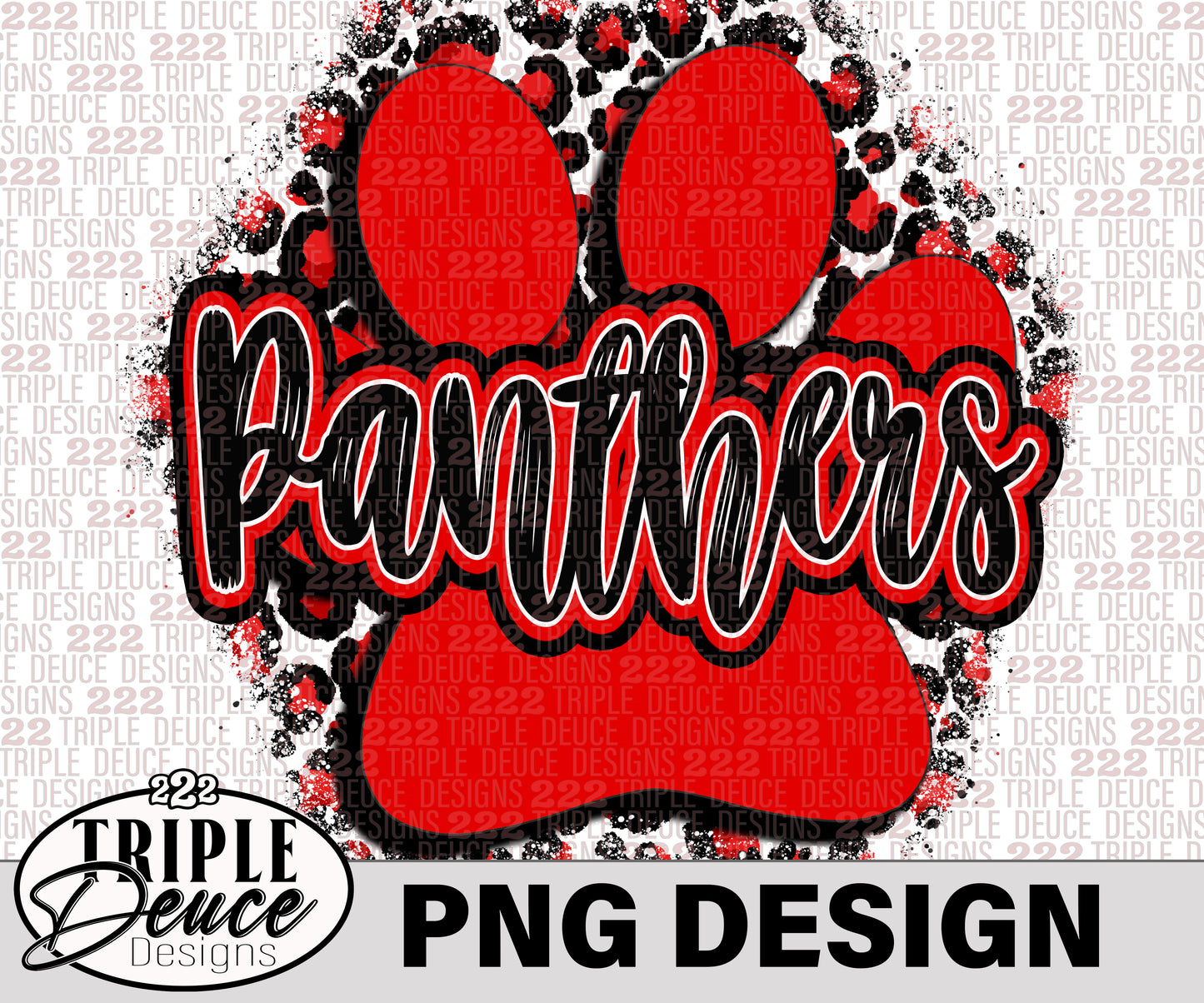 Panthers Pawprint - Red PNG Design