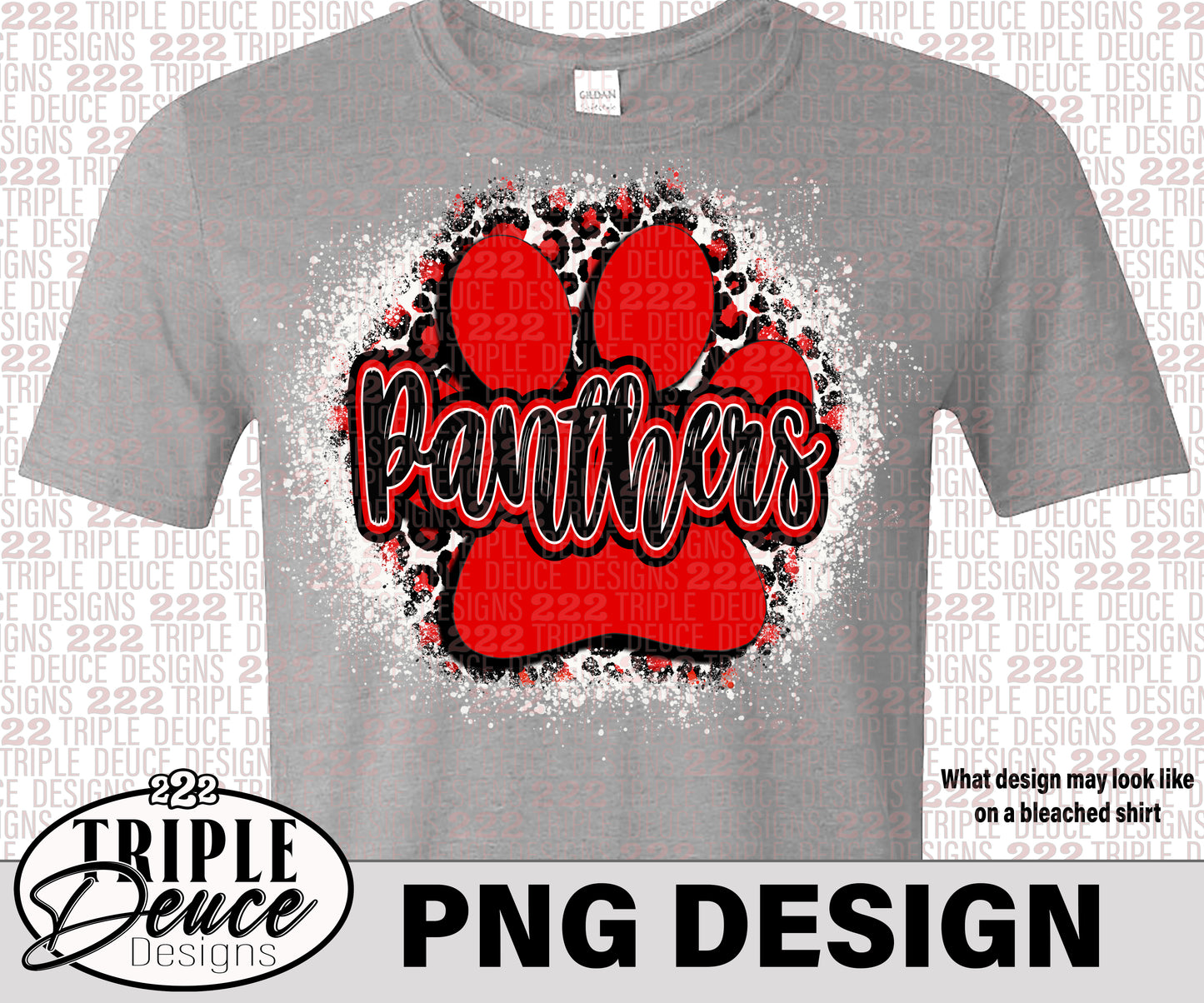 Panthers Pawprint - Red PNG Design