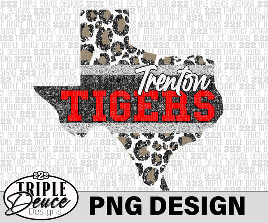 Trenton Tigers Texas-Red-PNG Design 2