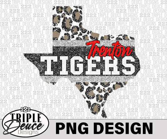 Trenton Tigers Texas-Red-PNG Design