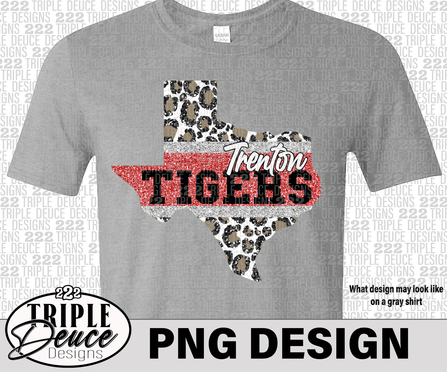 Trenton Tigers Texas-Red-PNG Design 3