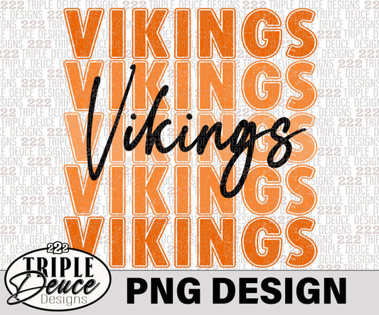 Vikings Layered Name PNG Design