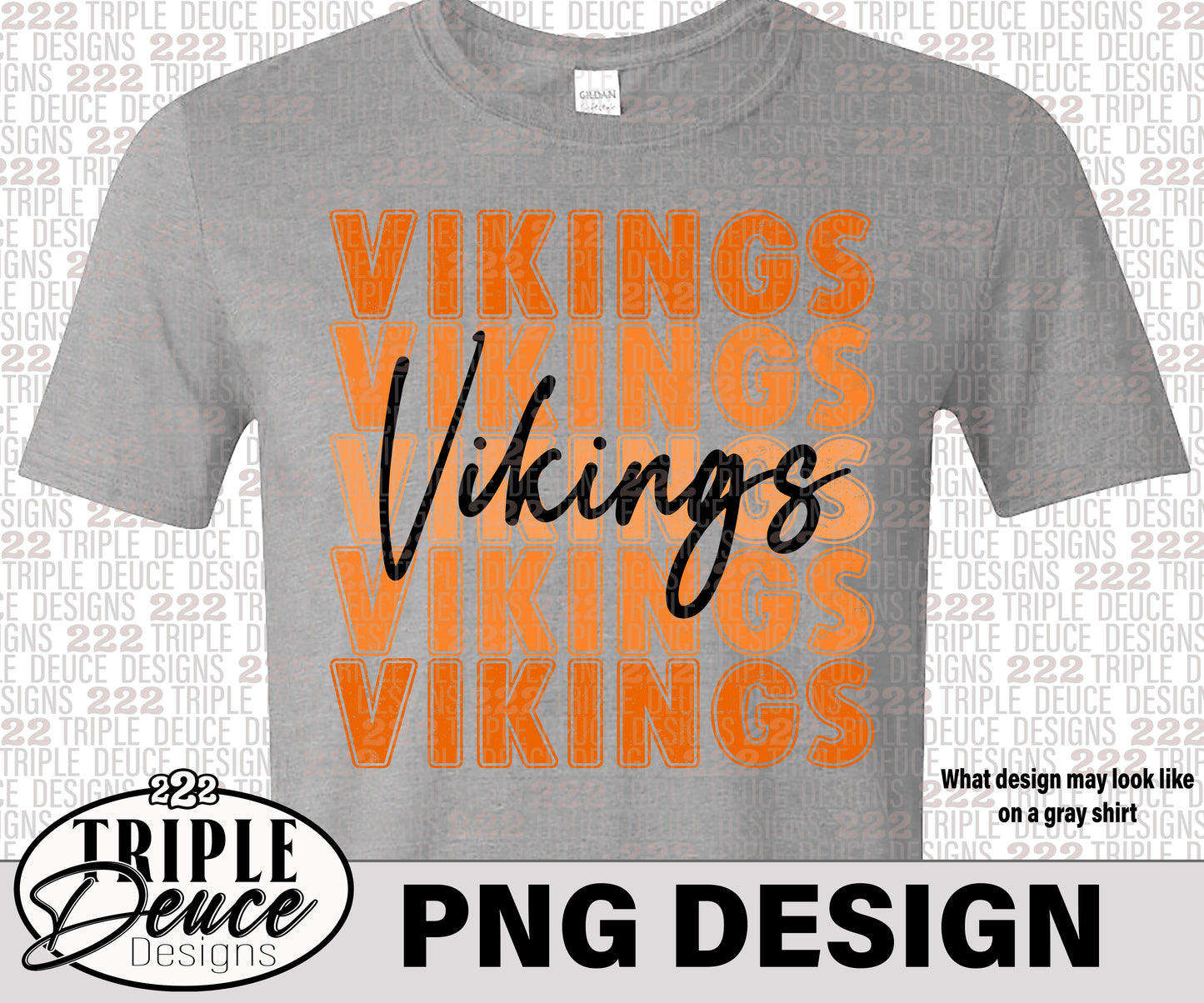 Vikings Layered Name PNG Design