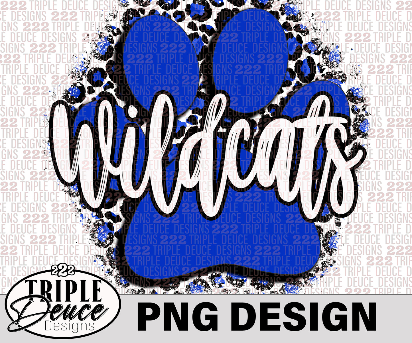 Paris Wildcats Blue-White PNG Design