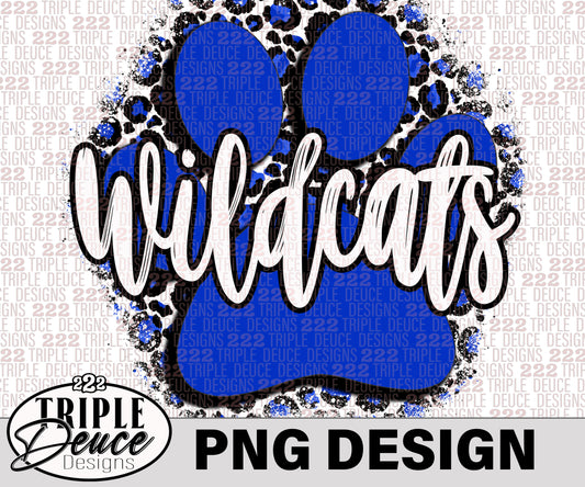 Paris Wildcats Blue-White PNG Design