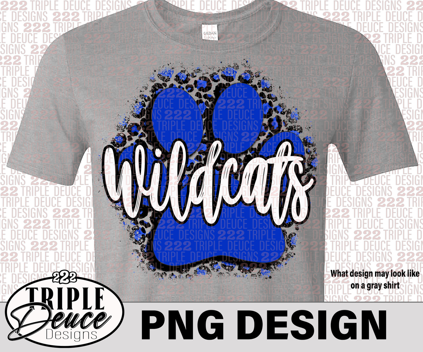 Paris Wildcats Blue-White PNG Design