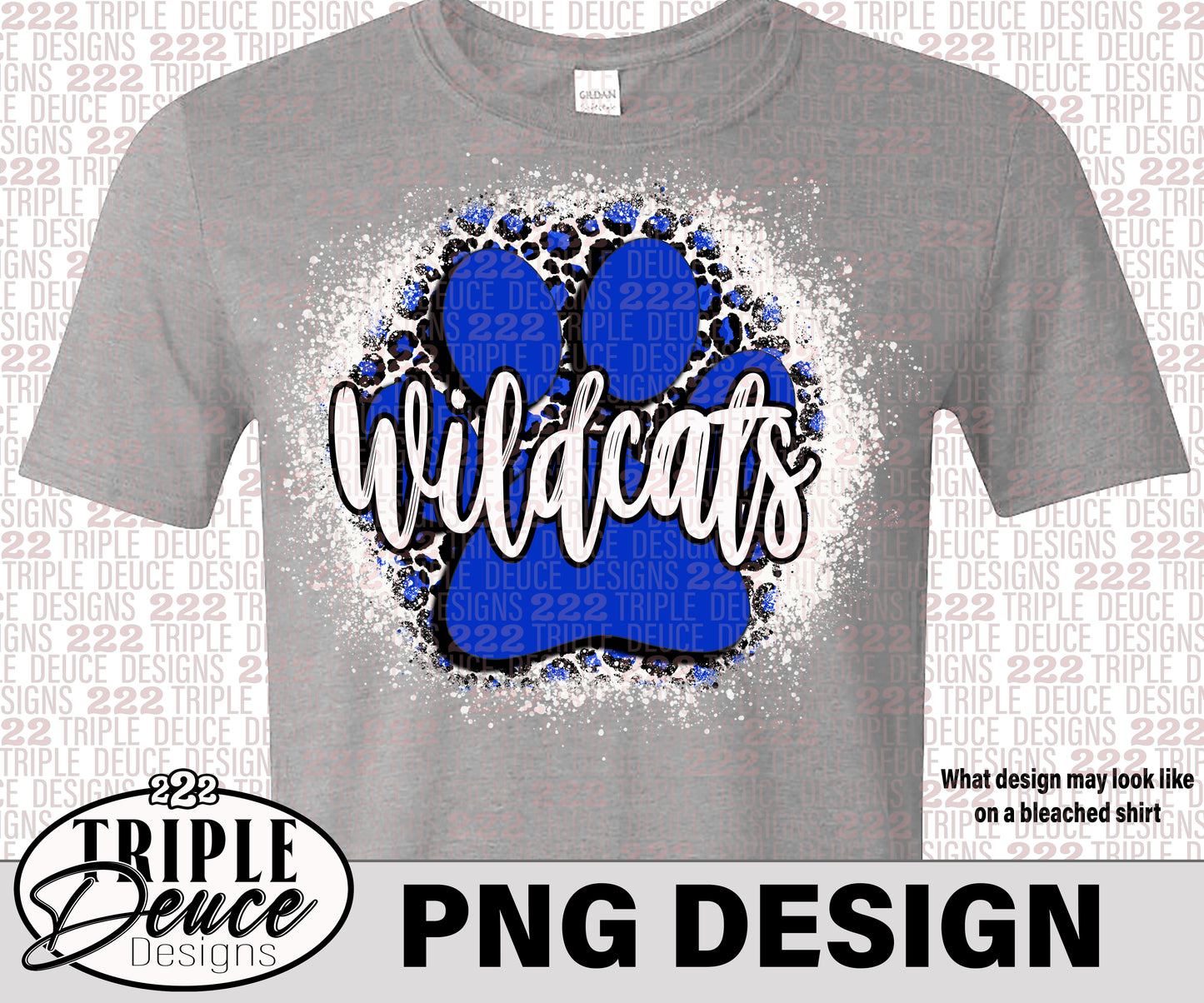 Paris Wildcats Blue-White PNG Design