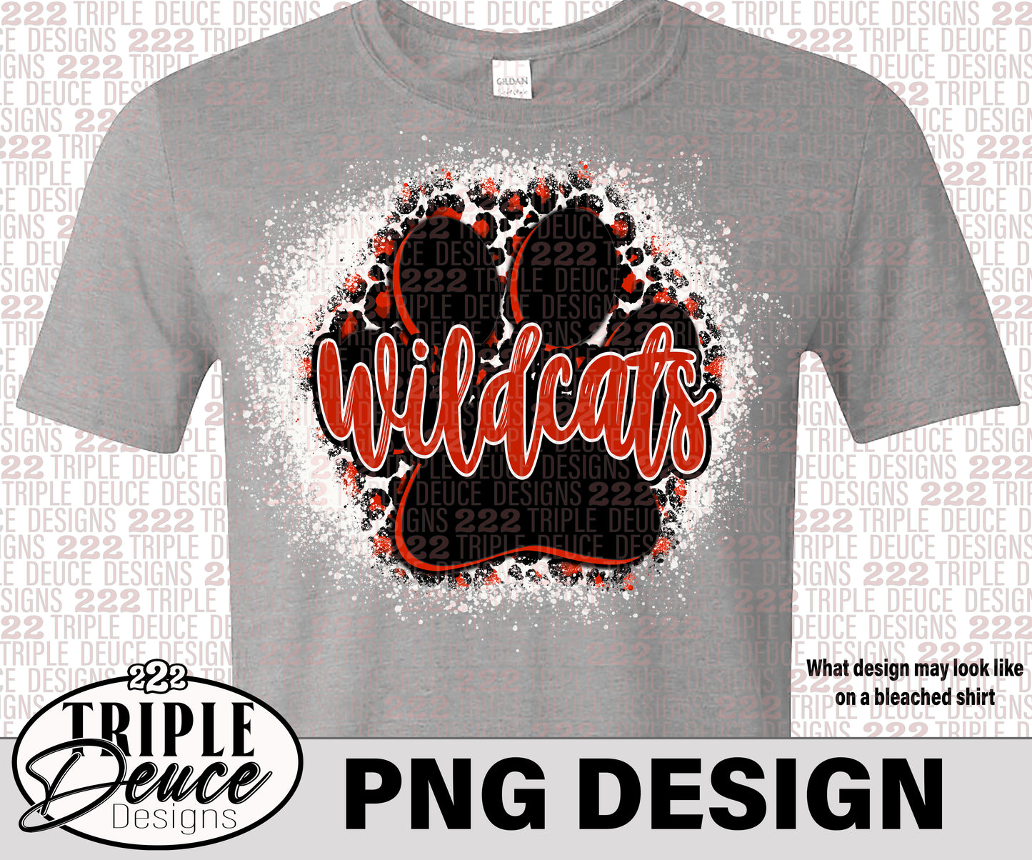 Wildcats Pawprint - Red-black PNG Design