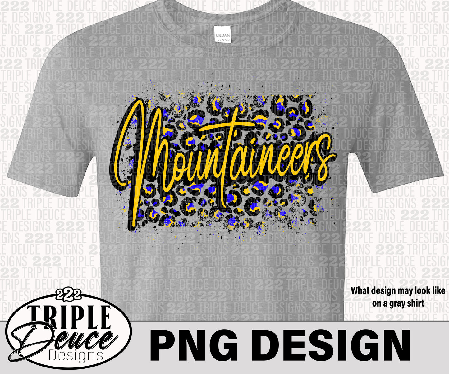 Crum Mountaineers Blue-Gold PNG Design