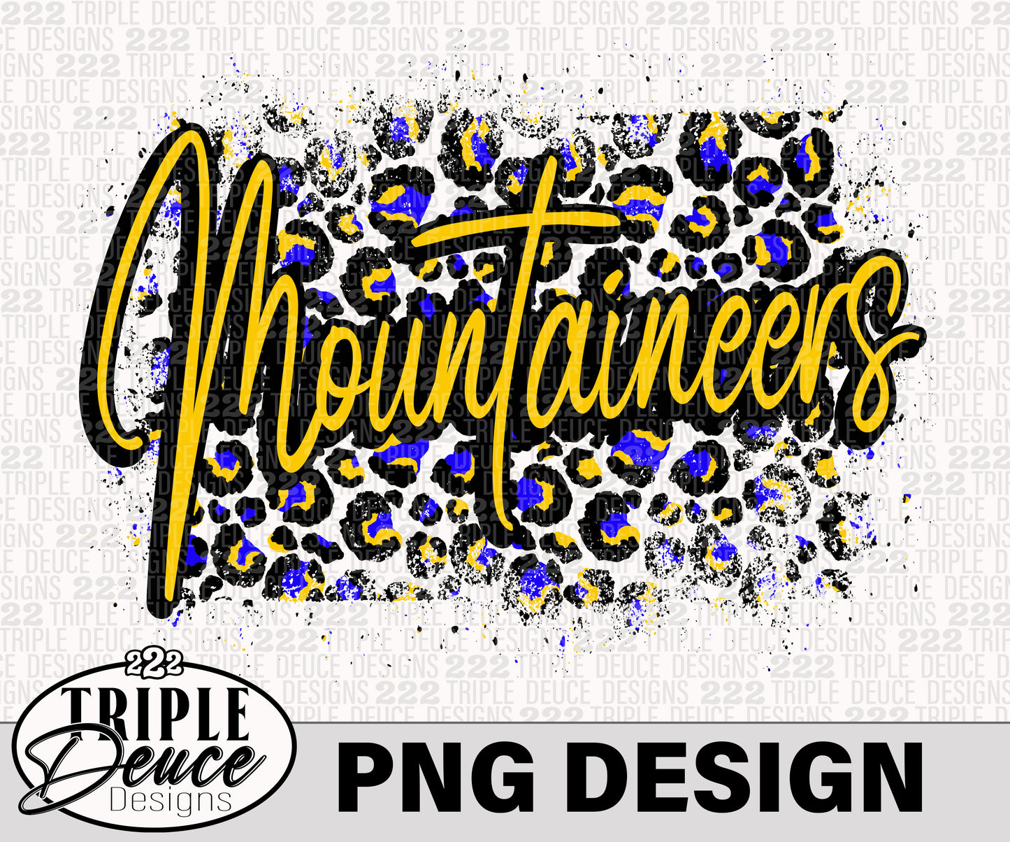 Crum Mountaineers Blue-Gold PNG Design