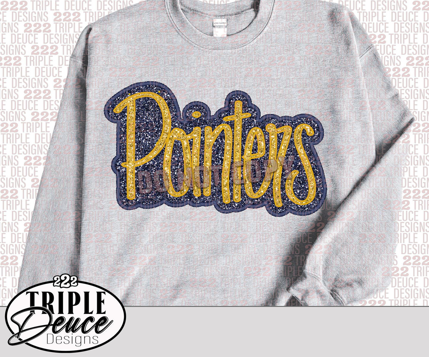 Pointers Faux Sequin Crewneck Sweatshirt