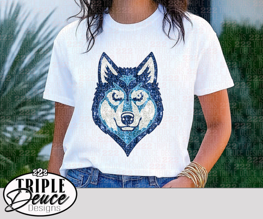 SV Timberwolves Wolves Faux Sequin T-Shirt