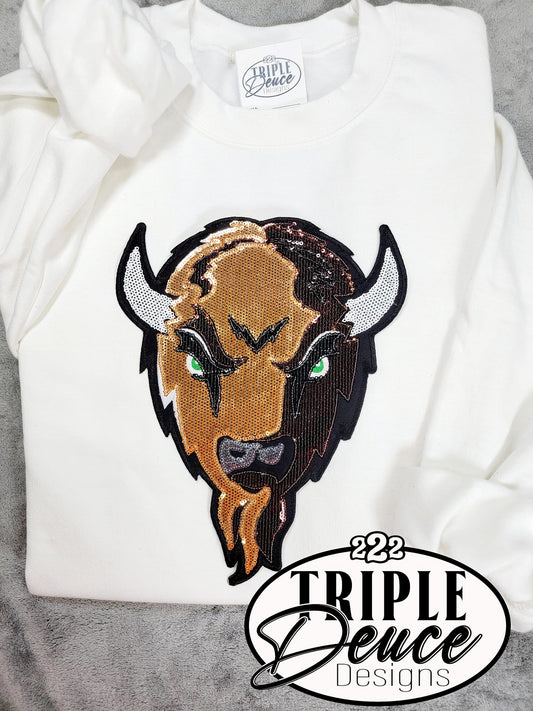 Buffalo Head Sequin Sweatshirt