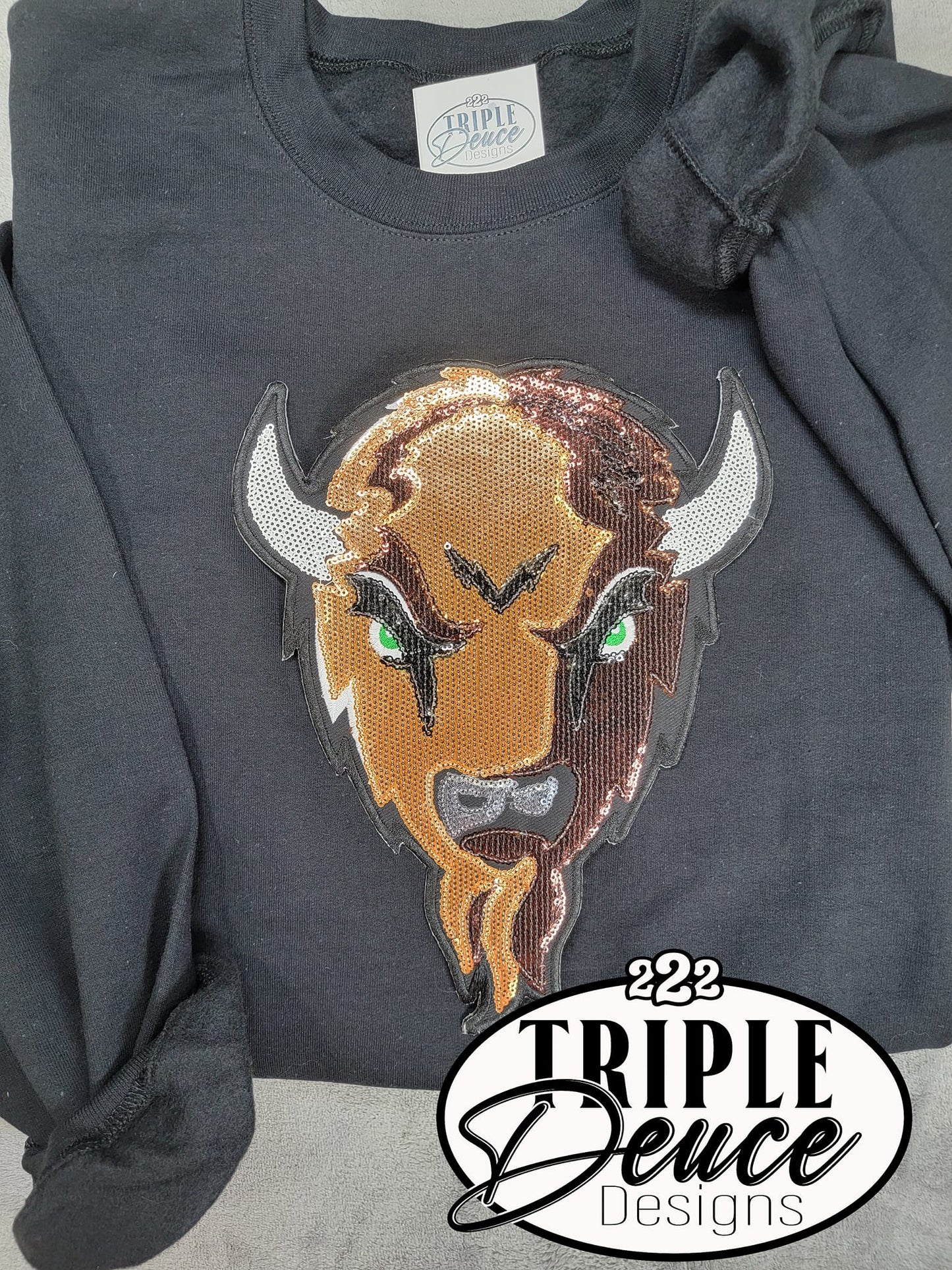 Buffalo Head Sequin Sweatshirt