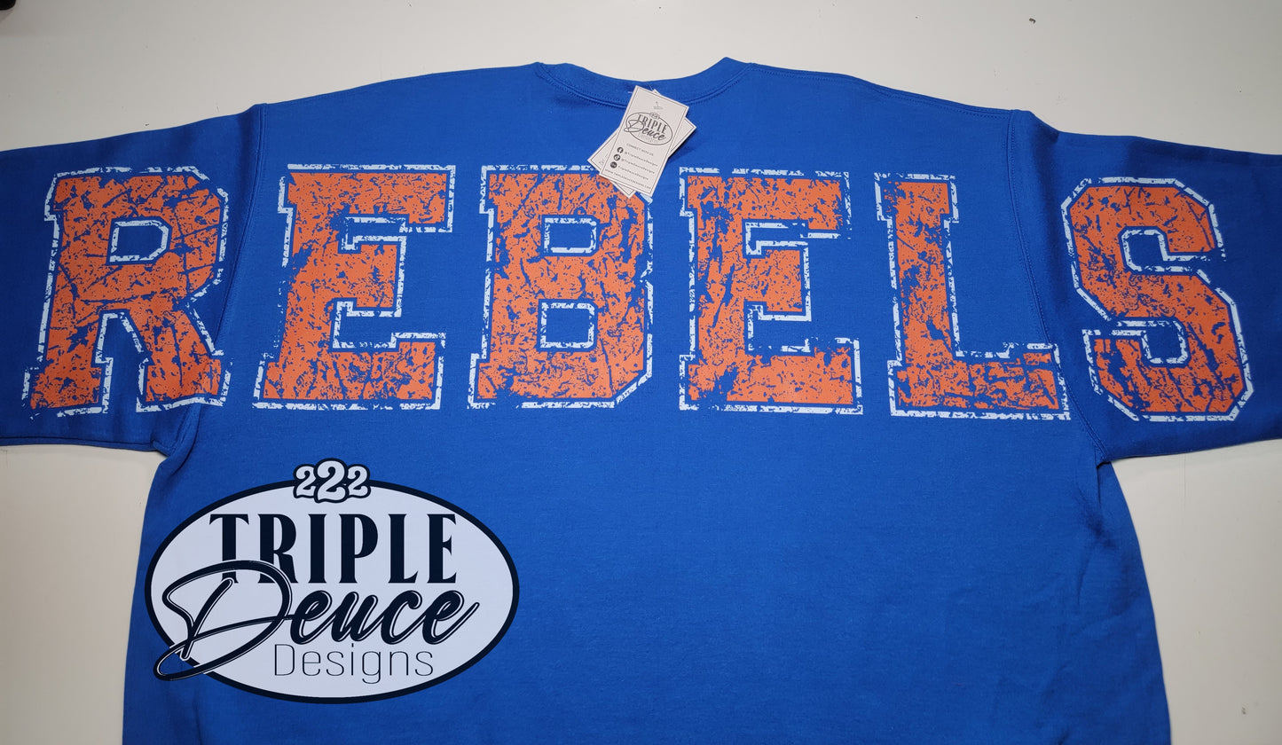 Tolsia Rebels Oversized Letters Crewneck